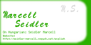 marcell seidler business card